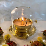 Load image into Gallery viewer, Akhand Diya Lamp with Adjustable wick & Glass