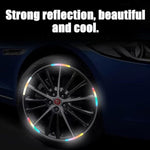 Load image into Gallery viewer, Car wheel with reflective strips
