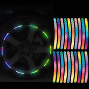 Set of colorful LED car wheel stickers