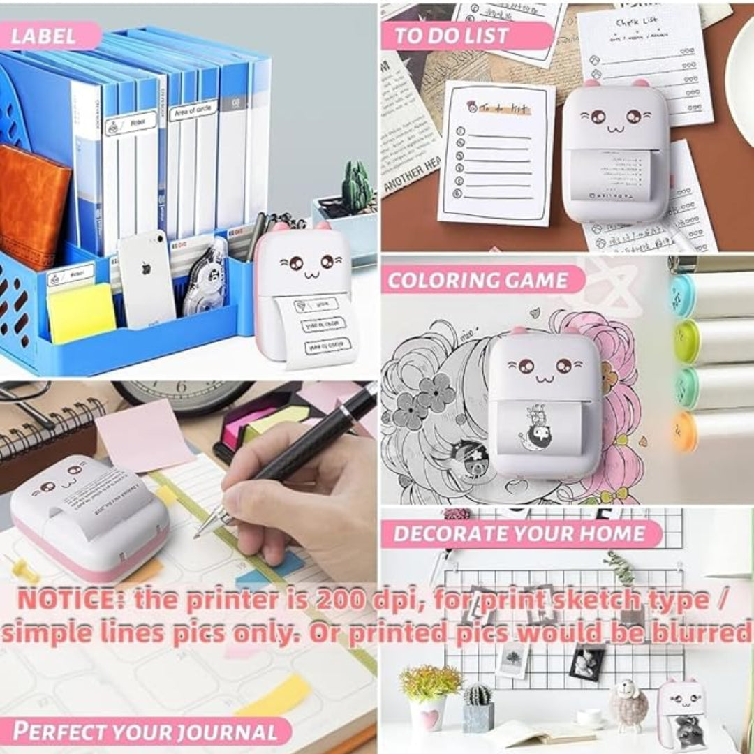 Cute Mini Inkless Printer