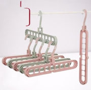 Set of pink and green hangers