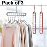 Load image into Gallery viewer, Pack of 3 multi-functional hangers with clothes