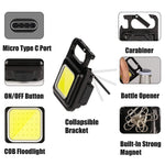 Load image into Gallery viewer, Small Flashlights Rechargeable Keychain
