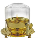 Load image into Gallery viewer, Akhand Diya Lamp with Adjustable wick &amp; Glass
