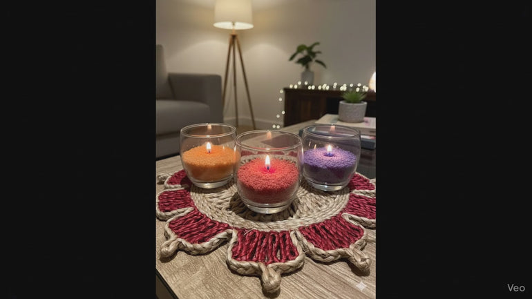 Meltique sand wax candle pruple